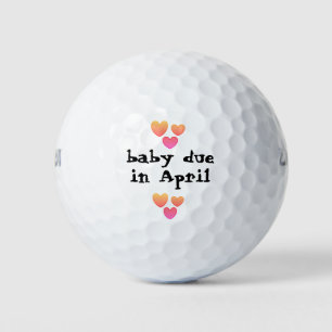 baby due in April golf balls  