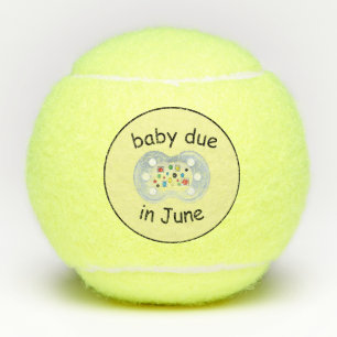 baby due in June tennis balls by dalDesignNZ  