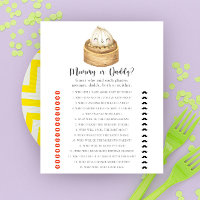 Baby Dumpling Mommy or daddy baby shower game