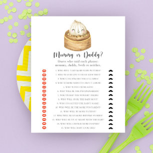 Baby Dumpling Mommy or daddy baby shower game