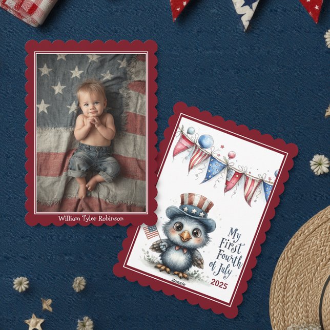 Baby Eagle First Fourth of July Holiday Card (Creator Uploaded)