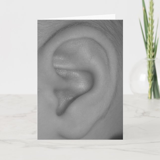 Baby Ear (blank inside) Card (Front)