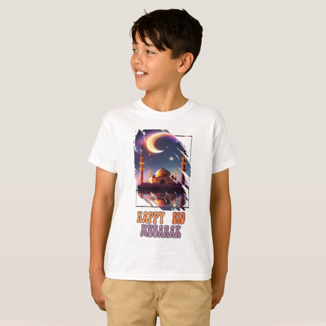 baby eid al-fitr mubarak for muslim mosque clothes T-Shirt (Front Full)