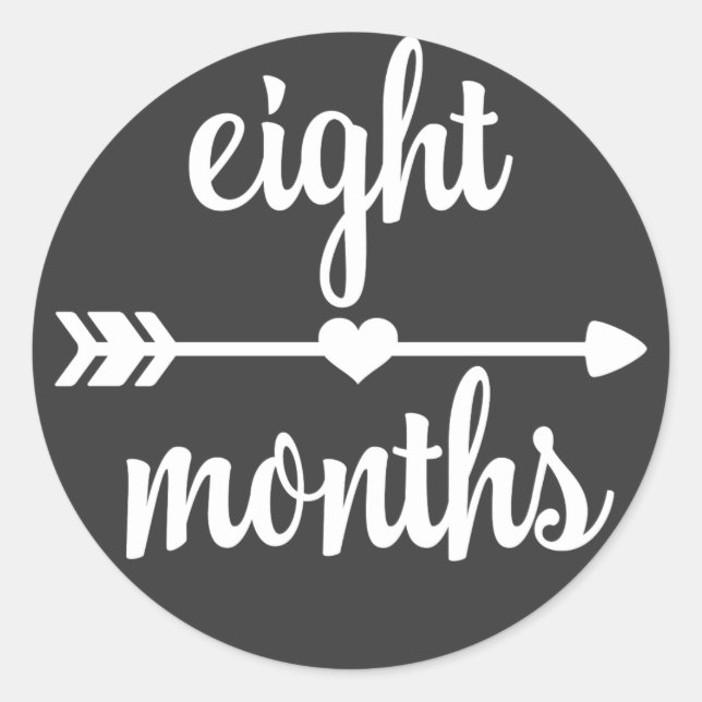 Baby Eight Months Milestone Stickers (Front)