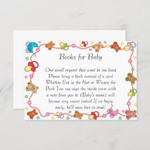 Baby Elements Baby Shower Books For Baby Card