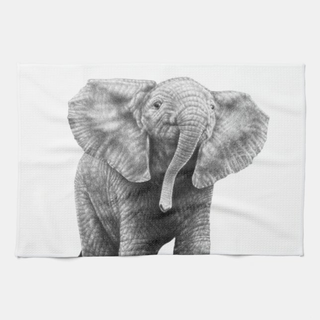 Baby Elephant American MoJo Kitchen Towels (Horizontal)