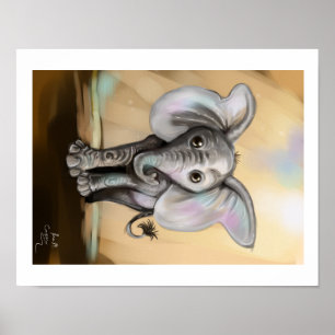Baby Elephant Art Print