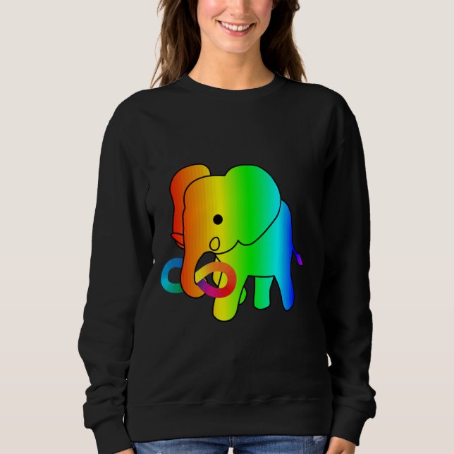 Baby Elephant Autism Acceptance Active Sweatshirt (Front)