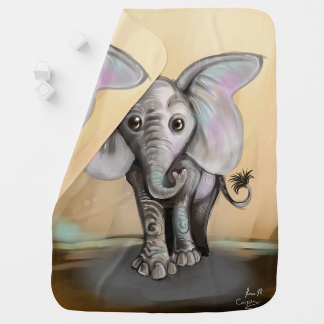 Baby Elephant Baby Blanket (In Situ)