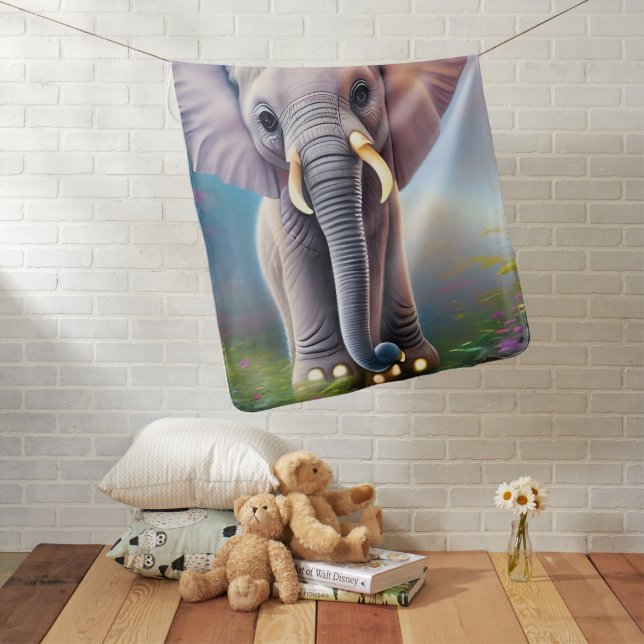 Baby Elephant Baby Blanket (In Situ)