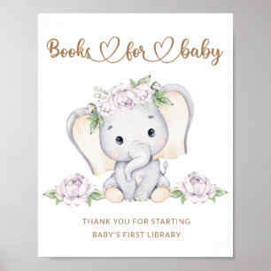 Baby elephant baby shower books for baby  poster