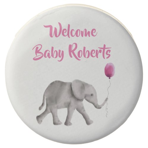 Baby Elephant Baby Shower Girl Pink Balloon Chocolate Covered Oreo