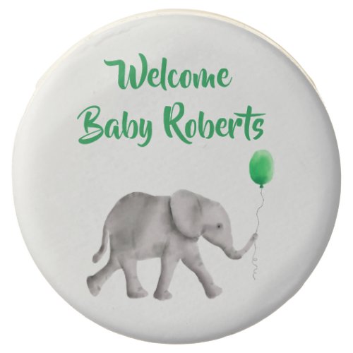 Baby Elephant Baby Shower Green Balloon Chocolate Covered Oreo