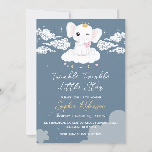 Baby Elephant Baby Shower Invitation