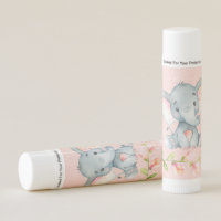 Baby Elephant Baby Shower Lip Balm