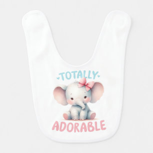 Baby Elephant Baby Shower New Baby Girl Gift Bib