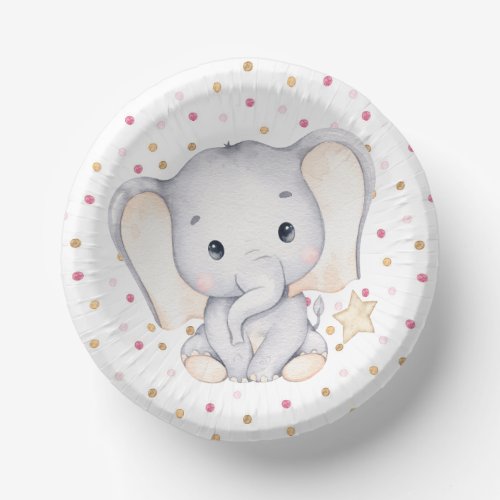 Baby Elephant Baby Shower Paper Bowls