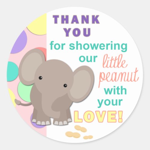 Baby Elephant Baby Shower Sticker