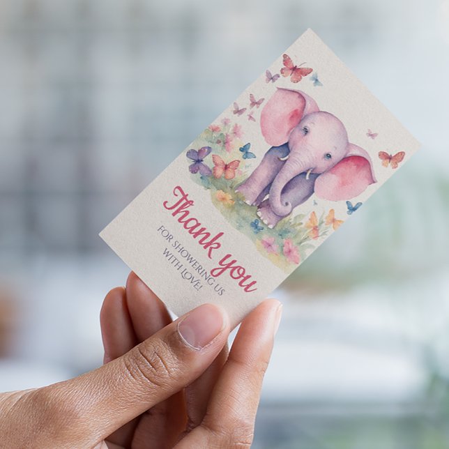 Baby Elephant Baby Shower Thank You Card (Creator Uploaded)