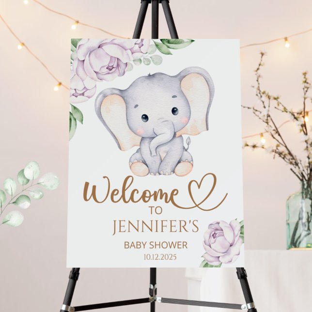 Baby Elephant baby shower welcome foam board  (Creator Uploaded)