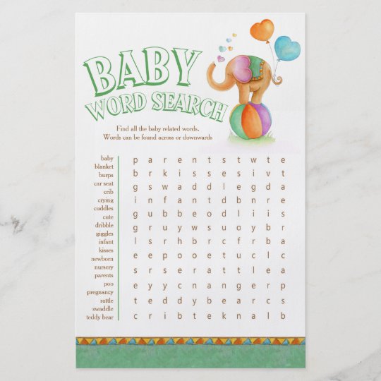 baby-elephant-baby-shower-word-search-flyer-zazzle