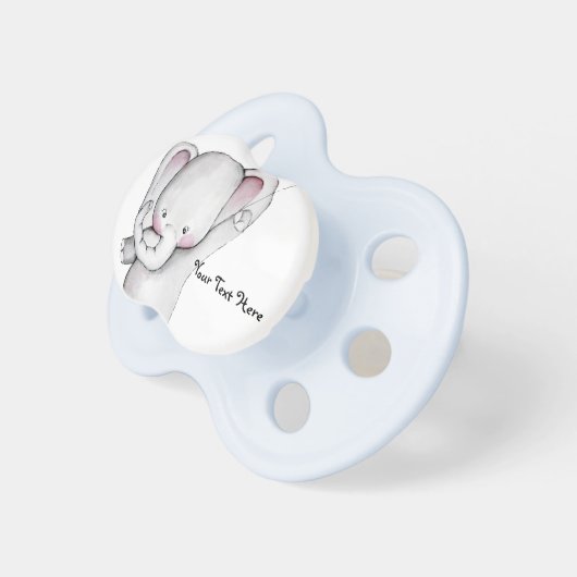 Baby Elephant Blue Pacifier (Front Right)