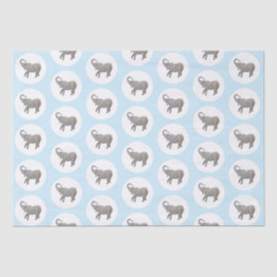 Baby Elephant Blue Tissue Paper