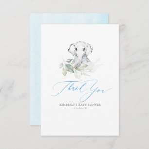 Baby Elephant Boy Baby Shower Thank You