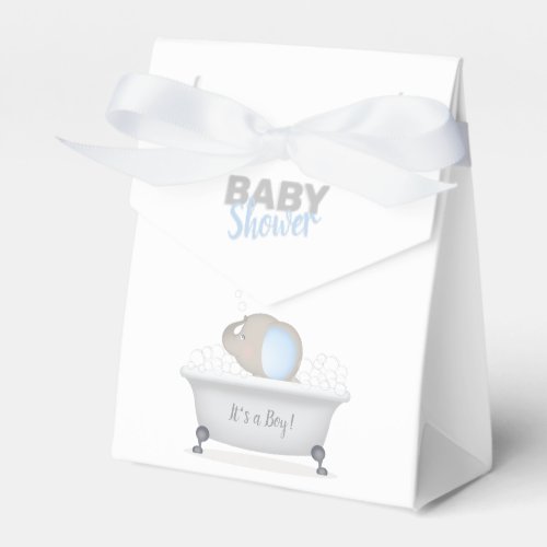 Baby Elephant Bubble Bath Boy Baby Shower Favor Boxes