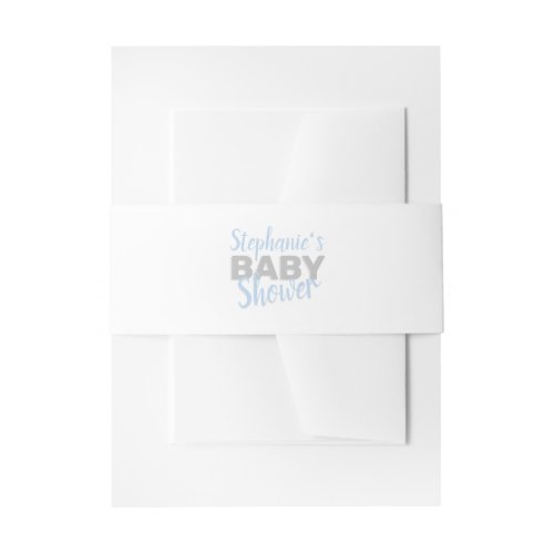 Baby Elephant Bubble Bath Boy Baby Shower Invitation Belly Band