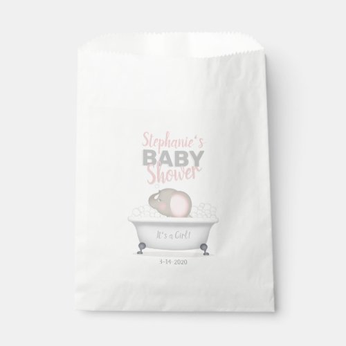 Baby Elephant Bubble Bath Girl Baby Shower Favor Bag