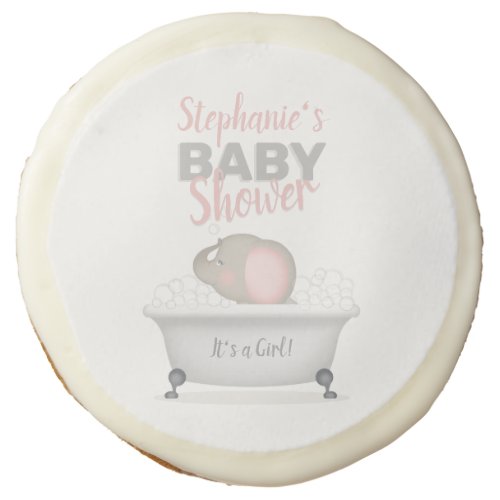Baby Elephant Bubble Bath Girl Baby Shower Sugar Cookie