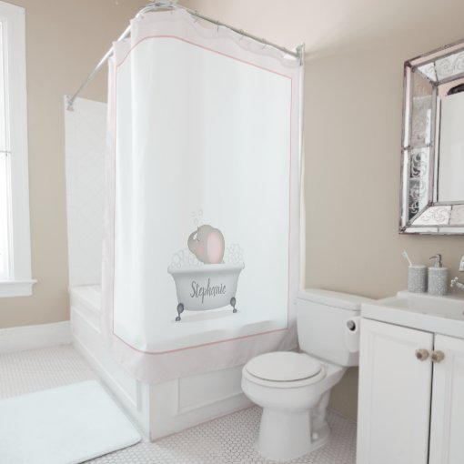 Baby Elephant Bubble Bath Shower Curtain Zazzle