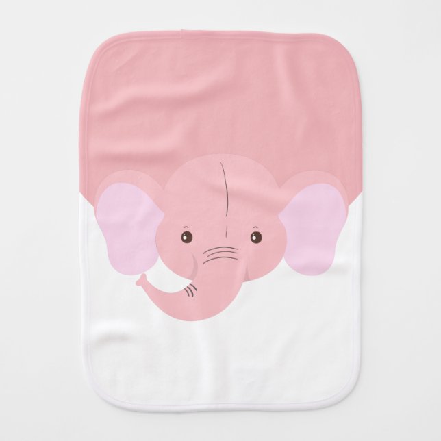 Baby Elephant  Burp Cloth (Front)