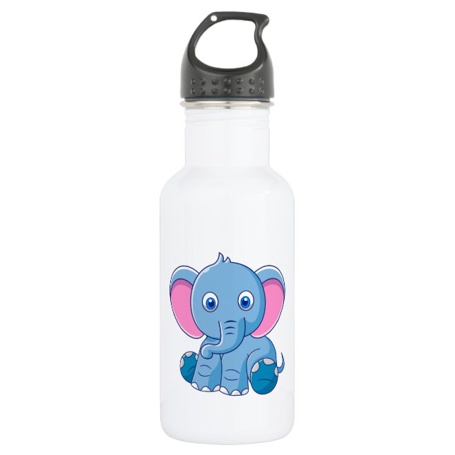 Baby Elephant Cartoon Clipart-64832 Stainless Steel Water Bottle (Front)