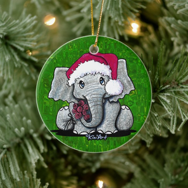 Baby Elephant Christmas Ornament (Tree)