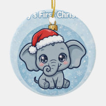 Baby Elephant Christmas Ornament — Baby's First Ch