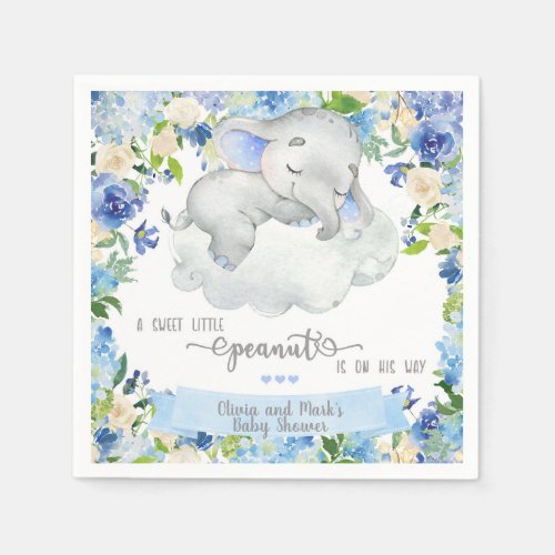 Baby elephant  cloud baby shower napkins napkins