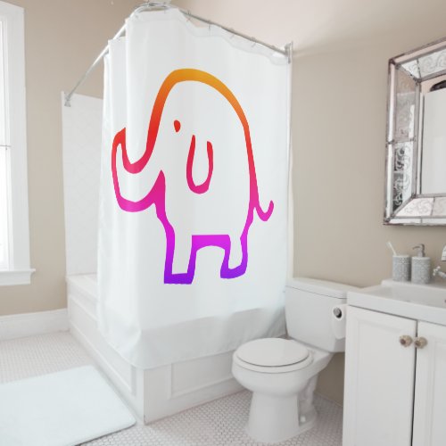 Baby Elephant Cute Girls Boys Nursery Decor Trendy Shower Curtain