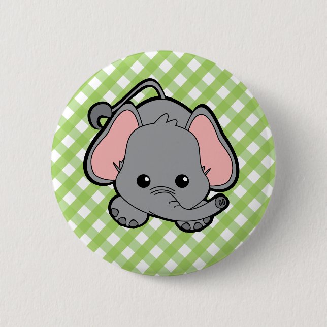 Baby Elephant Cutie Button (Front)