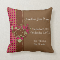 Baby Elephant - Dark Pink, Brown and Green Plaid