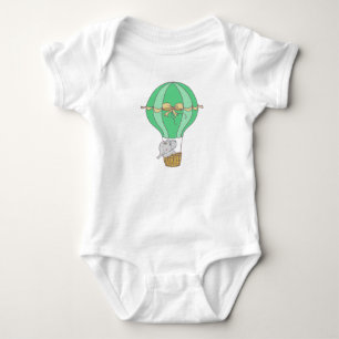 Baby Elephant Flying in Balloon Gender Neutral Bodysuit
