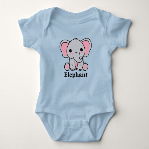 Baby Elephant for cute baby Baby Bodysuit