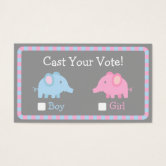 Download Baby Elephant Gender Reveal Party Ballot Vote Zazzle Com