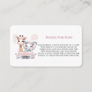 Baby Elephant Giraffe Books For Baby Enclosure Card