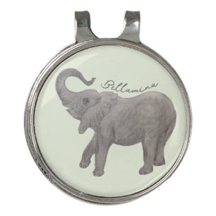 Baby Elephant Golf Hat Clip