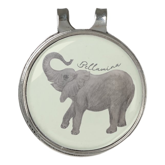 Baby Elephant Golf Hat Clip (Front)