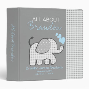 Baby Elephant Gray All About Baby Binder