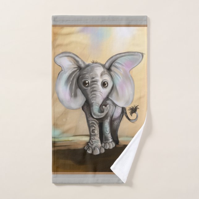 Baby Elephant Hand Towel (Hand Towel)