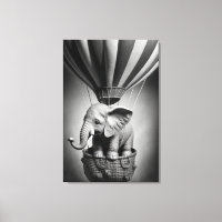 Baby Elephant in a Hot Air Balloon